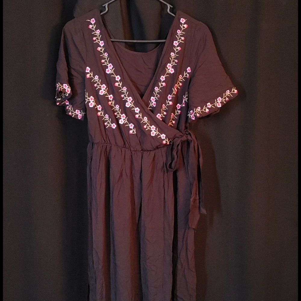 Black maxi dress with pattern